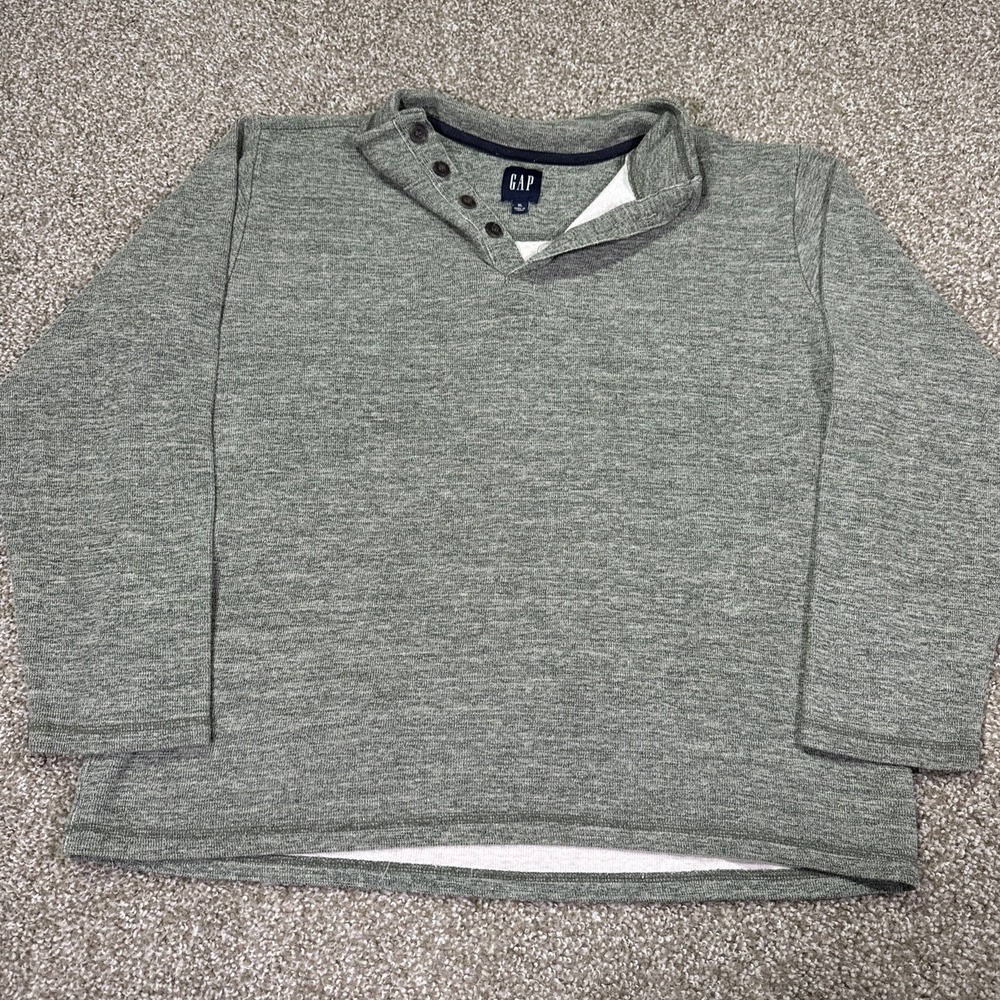 Vintage Gap Henley Sweater Green Earth Tone Size XL Essentials Preppy Casual